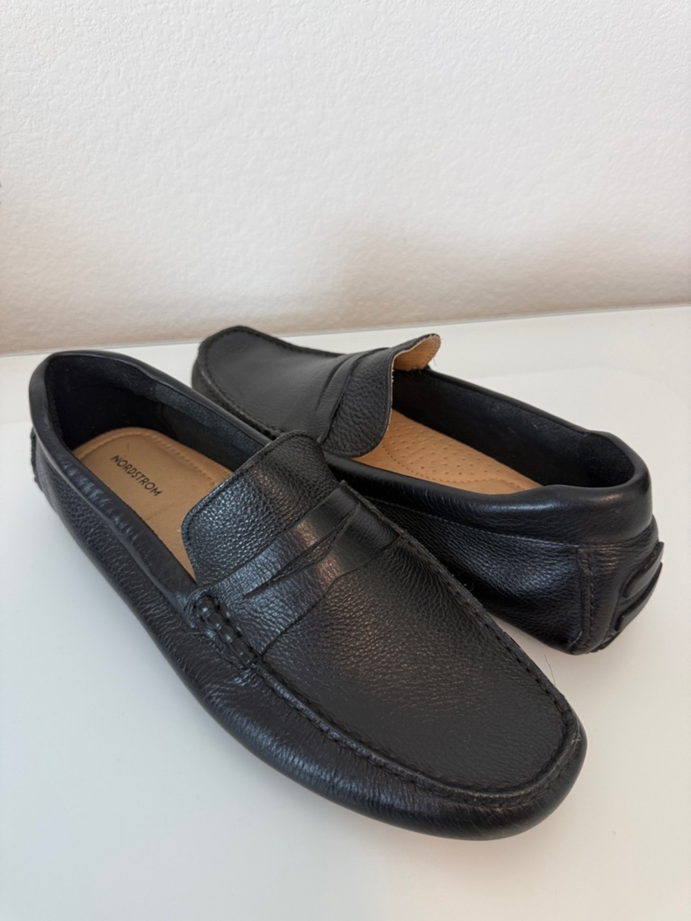 Nordstrom Men’s Cody Black Leather Penny Driving Loafers Size 11 M NWOT
